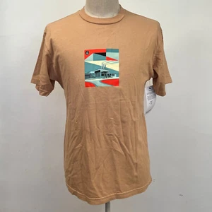 Obey Men's Organic T-Shirt Bauhaus Factory Toffee Size M NWT Shepard Fairey - Picture 1 of 3
