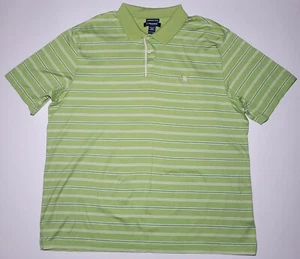 Chaps Golf Herren grün weiß und blau gestreift Kurzarm Polo Größe XXL - Bild 1 von 9