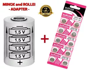 MINOX 35 (EL, GL ,GT, PL, PE, AL, C, EC, LX,TLX) Battery Adapter + 10 (LR43) - Bild 1 von 6