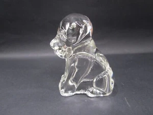 Federal Molded Glass “Mopey Dog” 3" Candy Container/Figurine 1940s/Clear/Vintage - Picture 1 of 4