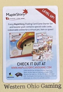 2007 MapleStory iTCG Ad Promo Card NEW READ TCG CCG Expired Code - Picture 1 of 2