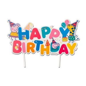 Peppa Pig Birthday Cake Topper Cupcake Toppers Decoration Official DeKora - Picture 1 of 6