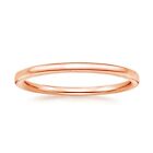 Ivy & Bauble Women's 18K Rose Gold Plated Stainless Steel Wedding Band Ring, 2mm