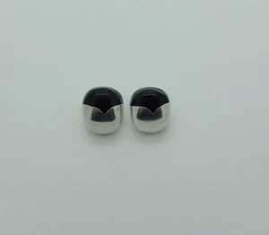 Aretes vintage de ónix de plata de ley alrededor de los años 60 - Imagen 1 de 2