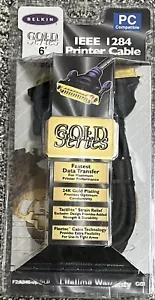 BELKIN IEEE 1284 PRINTER CABLE 6’ FOOT GOLD-SERIES F2A046-06-GLD SEALED NEW - Picture 1 of 2