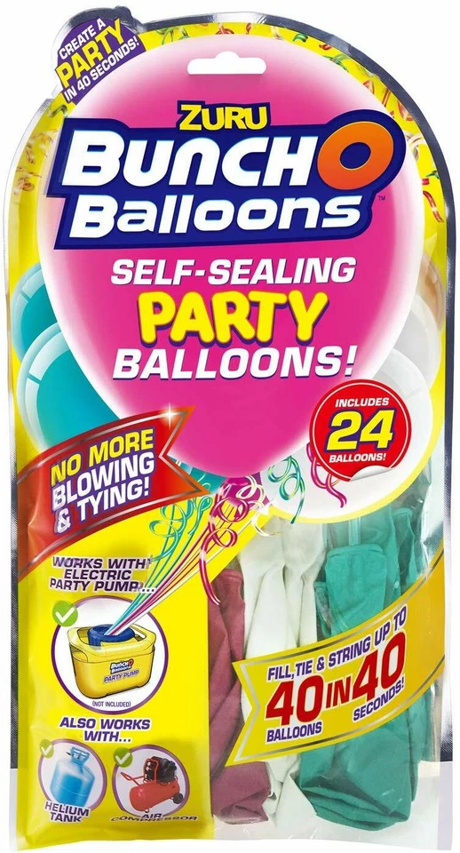 Zuru 51679 Bunch O Balloons Party Refill Pack mit 24 Ballons und Adapter