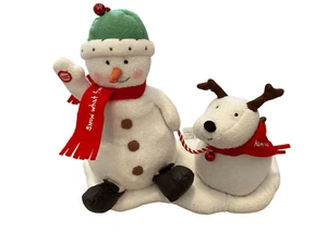 2004 Hallmark Jingle Pals Animated Singing Dancing Snowman Dog Christmas Xmas - Picture 1 of 13