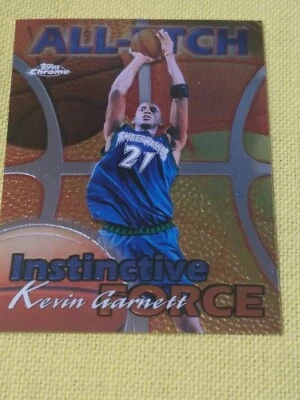 2000 TOPPS CHROME ALL ITCH INSTINCTIVE FORCE KEVIN GARNETT AE11 (MR) - Image 1 of 2