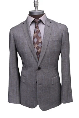 Blazer Brooks Brothers Rojo Vellón Lana Angelico Gris Cuadros Dos Botones Talla 42L Foto 1 de 4