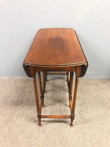 Diminutive Mahogany Drop Leaf Table 25” X 14 1/2” X 27” Cover