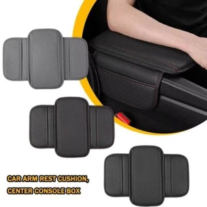 Universal Car Arm Rest Cushion PU Leather Breathable Center Console Box Cover - Picture 1 of 22