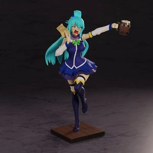 Aqua | 3D Printed Figure | Painted or Model Kit | Designed by PolyBitsArt - Picture 1 of 1