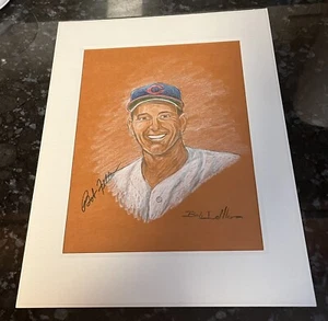 Bob Leffler Original Art Bob Feller Autographed - Picture 1 of 3