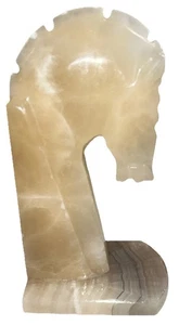 Estatua de cabeza de caballo de ónix rara - Imagen 1 de 6