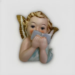 Tilso Japan Biskuit Cherub Engel blaue Augen Wanddeko 5 x 4 Zoll LESEN - Bild 1 von 8