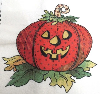 Daisy Kingdom Patchwork Punkin 3D 12" Pumpkin Felt Fabric Panel Halloween 4903 - Image 1 of 4