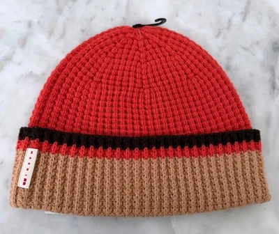 Uniqlo x MARNI Mujer Gorro Tejido Naranja Rojo Foto 1 de 4