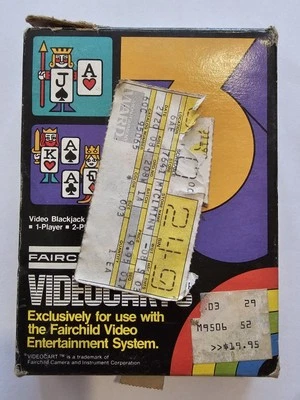 Fairchild Channel F Game Videocart 3 ~ CIB Tested Video Blackjack - Box & Manual - Image 1 of 4