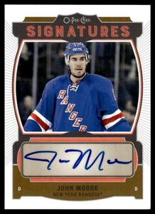 2015-16 O-Pee-Chee Signatures Autograph John Moore Auto New York Rangers - Picture 1 of 2
