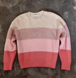Gilli Apricot Lane Potomac Multi Colored Pink Stripe Sweater Size Small - Picture 1 of 9