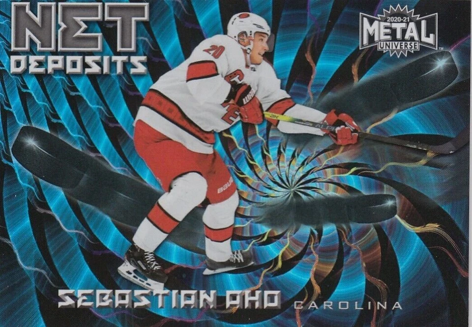 2020-21 Upper Deck Skybox Metal Universe Net Deposits SEBASTIAN AHO #ND-9 UD - Image 1 of 1