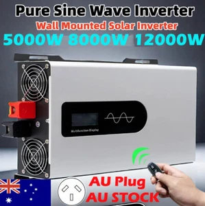 8000W 12000W Pure Sine Wave Inverter Solar Off Grid 12V 24V 48V to 240V w/Remote - Picture 1 of 34