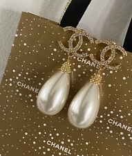 CHANEL Crystal Costume Earrings for sale
