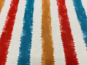 Fabricut Painterly Stripe Print Fabric- Kermesse / Sunset 3.75 yds 4606303 - Picture 1 of 5