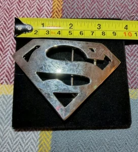 Silver Tone 'SuperMan' Girl, Hero Emblem Belt Buckle Jchd* - Picture 1 of 2