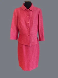 Women's Retro Mid Century Style Jacket and Skirt Suit Sz 12 - Picture 1 of 12