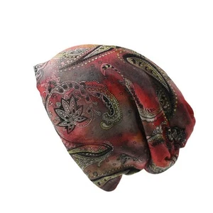 Mütze Beanie Slouch Damen Mädchen Paisley rot NEU  - Bild 1 von 1