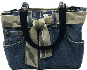 Levi’s Style "Pants" Denim Tote Bag Purse ~ 10” x 8” - Picture 1 of 7