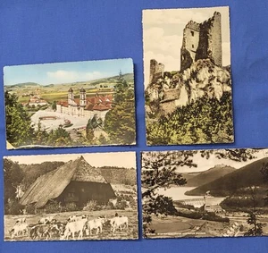 collection of vintage postcards of Germany, 2 B&W, 2 colour photo prints - Picture 1 of 1