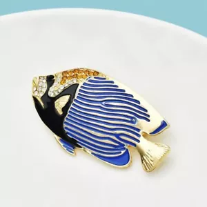 Broches de esmalte de pescado de mar para mujer unisex natación belleza peces corsé alfileres - Imagen 1 de 3