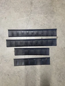 2008-2016 FORD F250 F350 FRONT & REAR CREW DOOR SILLS KICK PLATES PANELS BLACK - Picture 1 of 2