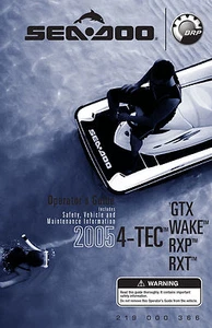 Sea-Doo 2005 4-TEC GTX, WAKE, RXT, RXP Owners Manual Paperback Free Shipping - Picture 1 of 7