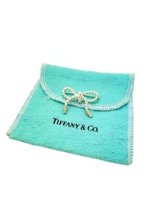 Vintage Tiffany & Co. Sterling Silver & 18k Gold Bow Pin Or Brooch - Pouch - Picture 1 of 4