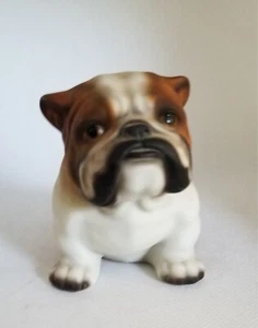 Ceramic Bull Dog Figurine 2.5 in Tall  Japan - Picture 1 of 5