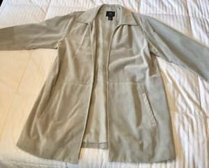 elegant soft blue 100% suede DONCASTER coat - Picture 1 of 3