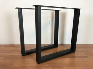 Metal Table Base Rectangular black finish for dining table or desk modern design - Picture 1 of 3