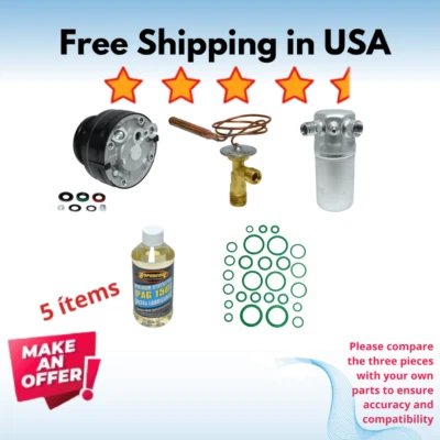 Compressor & Valve A/C Fit Chevrolet R2500 Suburban 90, GMC R1500 Suburban 89-91 - Image 1 of 4