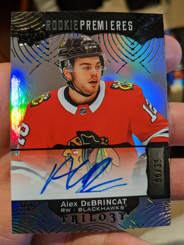2017-18 Trilogy Alex Debrincat Rookie Premieres Level 2 BLACK Auto #06/39 - Image 1 of 1
