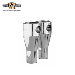 Chrome 4" Rise Round Top Risers Fits for Harley 1'' Handlebar Bobbber Chopper - Picture 1 of 1