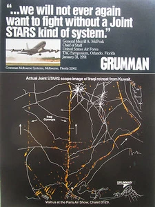 6/1991 PUB GRUMMAN MELBOURNE SYSTEMS USAF JOINT STARS E-8 DESERT STORM KUWAIT AD - Bild 1 von 1