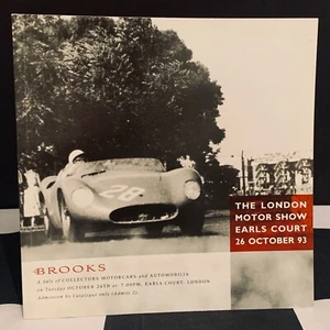 CATÁLOGO DE SUBASTAS BROOKS 25 LONDRES 1993 MASERARI 300S ASTON MARTIN NIMROD LE MAN - Imagen 1 de 4