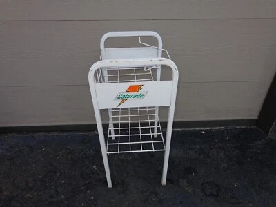 VINTAGE GATORADE DISPLAY ADVERTISING METAL RACK & SIGN MICHAEL JORDAN COMMERCIAL - Image 1 of 4