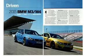 BMW M3 & M4 2015 ~ ORIGINAL 3-SEITIGER ARTIKEL / ANZEIGE - Bild 1 von 1