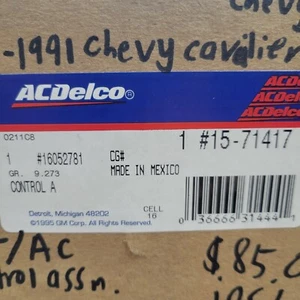 1985-1991 Chevy Heat/AC Control Assm. G.M.#16052781 - Picture 1 of 7