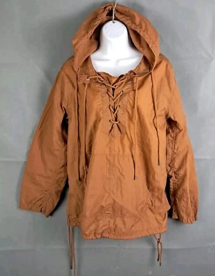 Madewell женщин на шнуровке поповер куртка средний пуловер толстовка с капюшоном ветровка коричневый  - Изображение 1 из 4