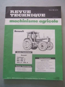REVUE TECHNIQUE TRACTEUR RENAULT 891 891-4 981 981-4 1151-4 1181-4 7681 7641 - Picture 1 of 1